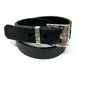 JOHN HARDY leather and sterling silver double wrap bracelet, NWOT